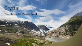  Presentation with canadian - Presentation consisting of picturesque-mountain-view background and a teal colored foreground