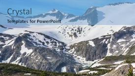  Presentation with canadian - Slide deck consisting of picturesque-mountain-view background and a light blue colored foreground