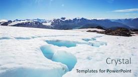  Presentation with canadian - Presentation theme having picturesque-mountain-view background and a sky blue colored foreground