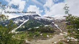  Presentation with canadian - PPT theme with picturesque-mountain-view background and a light blue colored foreground