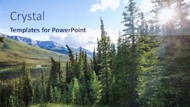  Presentation with canadian - Slide deck having picturesque-mountain-view background and a sky blue colored foreground