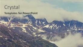  Presentation with canadian - Theme with picturesque-mountain-view background and a soft green colored foreground