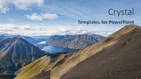  Presentation with canadian - Slide deck featuring picturesque-mountain-view background and a light blue colored foreground