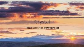  Presentation with canadian - PPT layouts with picturesque-mountain-view background and a coral colored foreground