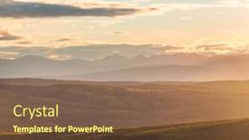  Presentation with canadian - PPT theme consisting of picturesque-mountain-view background and a tawny brown colored foreground