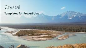  Presentation with canadian - Slides featuring picturesque-mountain-view background and a light blue colored foreground