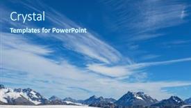  Presentation with canadian - Slide set with picturesque-mountain-view background and a ocean colored foreground