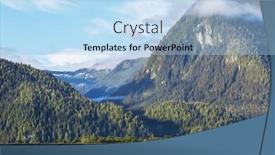  Presentation with canadian - Theme featuring picturesque-mountain-view background and a light blue colored foreground