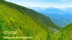  Presentation with forests - Presentation theme having picturesque mountains covered with forests andorra pyrenees background and a tawny brown colored foreground