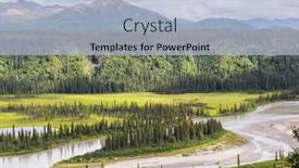  Presentation with rocky mountains - Audience pleasing PPT theme consisting of picturesque-mountains-of-alaska backdrop and a light blue colored foreground