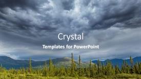  Presentation with rocky mountains - PPT theme having picturesque-mountains-of-alaska background and a seafoam green colored foreground