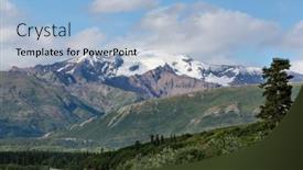  Presentation with rocky mountains - PPT theme enhanced with picturesque-mountains-of-alaska background and a light blue colored foreground