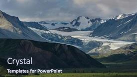  Presentation with rocky mountains - Slide deck with picturesque-mountains-of-alaska background and a wine colored foreground