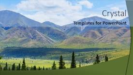  Presentation with rocky mountains - Presentation design consisting of picturesque-mountains-of-alaska background and a light blue colored foreground