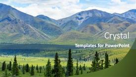  Presentation with rocky mountains - Slide set featuring picturesque-mountains-of-alaska background and a seafoam green colored foreground