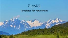  Presentation with rocky mountains - Audience pleasing presentation theme consisting of picturesque-mountains-of-alaska backdrop and a light blue colored foreground