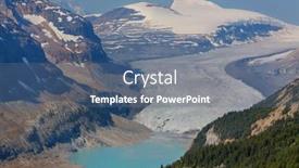  Presentation with rocky mountains - Beautiful presentation design featuring picturesque-mountains-of-alaska backdrop and a ocean colored foreground