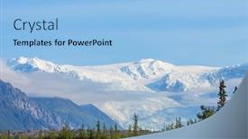  Presentation with rocky mountains - Presentation consisting of picturesque-mountains-of-alaska background and a light blue colored foreground