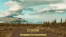  Presentation with rocky mountains - PPT layouts consisting of picturesque-mountains-of-alaska background and a tawny brown colored foreground