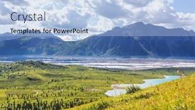  Presentation with rocky mountains - Slide set enhanced with picturesque-mountains-of-alaska background and a light blue colored foreground