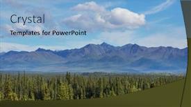  Presentation with rocky mountains - Presentation theme enhanced with picturesque-mountains-of-alaska background and a light blue colored foreground