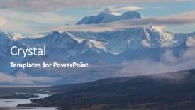  Presentation with rocky mountains - Slide deck with picturesque-mountains-of-alaska background and a teal colored foreground