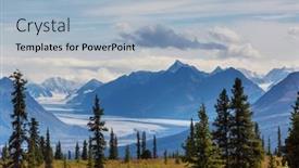  Presentation with rocky mountains - Slide set enhanced with picturesque-mountains-of-alaska background and a light blue colored foreground