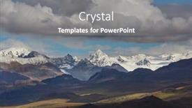  Presentation with rocky mountains - PPT theme with picturesque-mountains-of-alaska background and a gray colored foreground