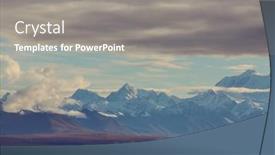  Presentation with rocky mountains - Presentation enhanced with picturesque-mountains-of-alaska background and a gray colored foreground
