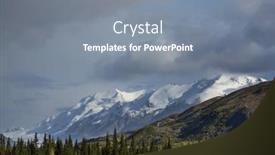  Presentation with rocky mountains - PPT theme having picturesque-mountains-of-alaska background and a gray colored foreground