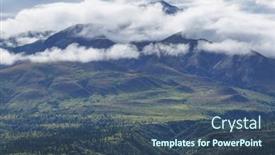  Presentation with rocky mountains - Theme consisting of picturesque-mountains-of-alaska background and a ocean colored foreground
