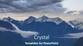  Presentation with rocky mountains - Slide set with picturesque-mountains-of-alaska background and a ocean colored foreground