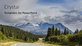  Presentation with rocky mountains - PPT layouts featuring picturesque-mountains-of-alaska background and a light gray colored foreground
