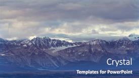  Presentation with rocky - Presentation theme featuring picturesque-mountains-of-alaska background and a ocean colored foreground