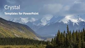  Presentation with rocky mountains - Slides having picturesque-mountains-of-alaska background and a seafoam green colored foreground