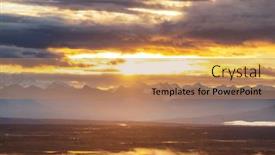  Presentation with rocky mountains - Presentation theme having picturesque-mountains-of-alaska background and a coral colored foreground