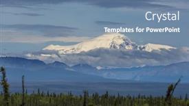 Presentation with rocky mountains - Slide deck having picturesque-mountains-of-alaska background and a seafoam green colored foreground