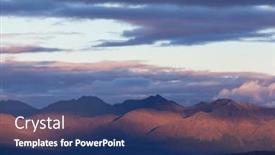  Presentation with rocky mountains - PPT theme enhanced with picturesque-mountains-of-alaska background and a ocean colored foreground