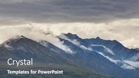  Presentation with rocky mountains - Presentation design having picturesque-mountains-of-alaska background and a ocean colored foreground