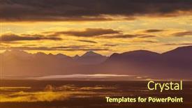 Presentation with rocky - Slide set enhanced with picturesque-mountains-of-alaska background and a tawny brown colored foreground