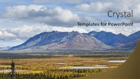  Presentation with rocky - PPT theme having picturesque-mountains-of-alaska background and a light blue colored foreground