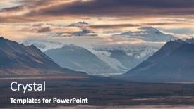  Presentation with rocky mountains - Slide deck featuring picturesque-mountains-of-alaska background and a dark gray colored foreground