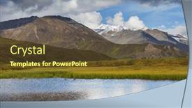  Presentation with rocky - Presentation with picturesque-mountains-of-alaska background and a tawny brown colored foreground