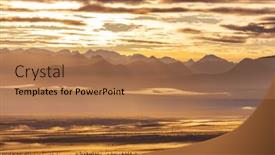  Presentation with rocky - Presentation design having picturesque-mountains-of-alaska background and a coral colored foreground