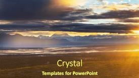  Presentation with rocky mountains - Theme with picturesque-mountains-of-alaska background and a tawny brown colored foreground