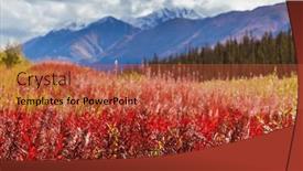  Presentation with rocky - Slide deck consisting of picturesque-mountains-of-alaska background and a red colored foreground