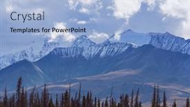  Presentation with rocky mountains - Presentation consisting of picturesque-mountains-of-alaska background and a light blue colored foreground