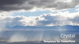  Presentation with rocky mountains - Presentation theme featuring picturesque-mountains-of-alaska background and a seafoam green colored foreground