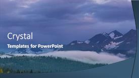  Presentation with rocky - Presentation consisting of picturesque-mountains-of-alaska background and a ocean colored foreground