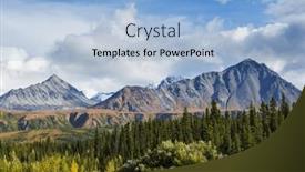  Presentation with rocky mountains - PPT theme featuring picturesque-mountains-of-alaska background and a light blue colored foreground